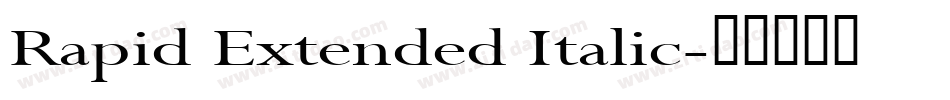Rapid Extended Italic字体转换
